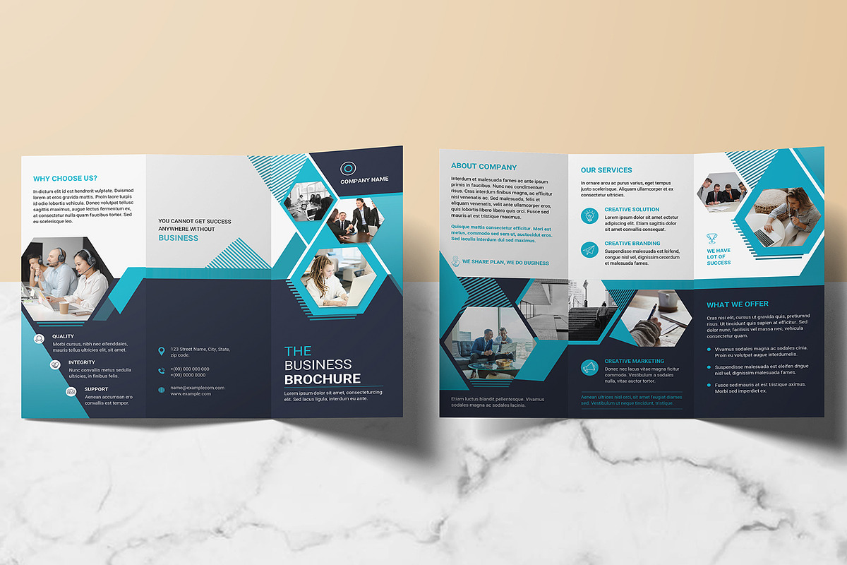 Trifold Business Brochure, a Brochure Template by retrographix (Photo 4 of 4)