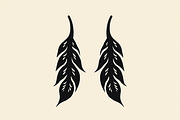 Leaf Earring Silhouette Bundle, a Graphic by balal (Thumbnail 8 of 11)