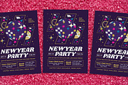 New Year Party Flyer, a Flyer Template by Gumico Studio. (Thumbnail 1 of 3)