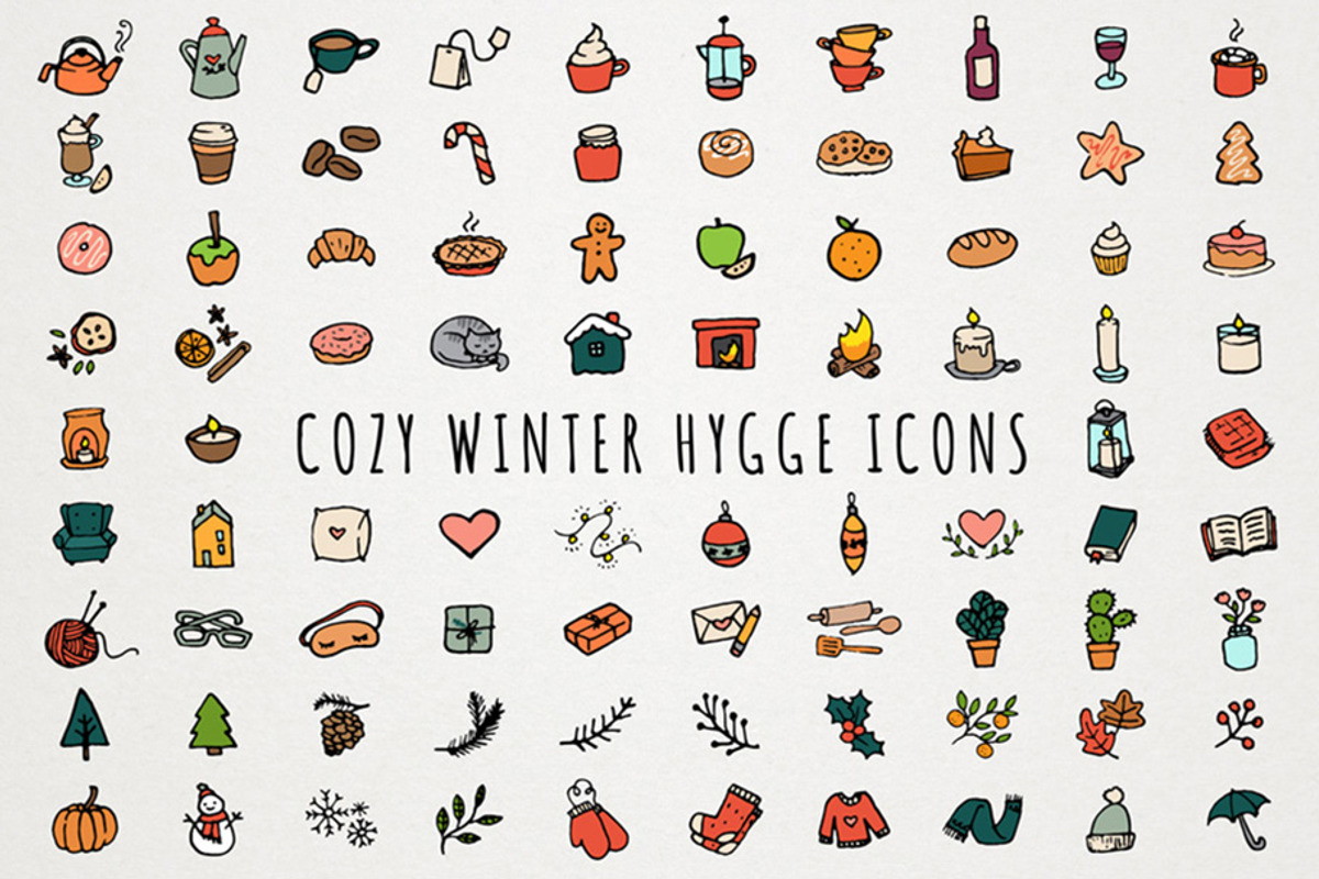 Cozy Hygge Icons Clipart Set, an Icon by Lemonade Pixel (Photo 1 of 7)