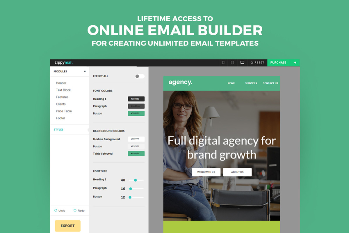 Agency-Responsive Mailchimp Template, an Email Template by ZippyPixels (Photo 3 of 4)
