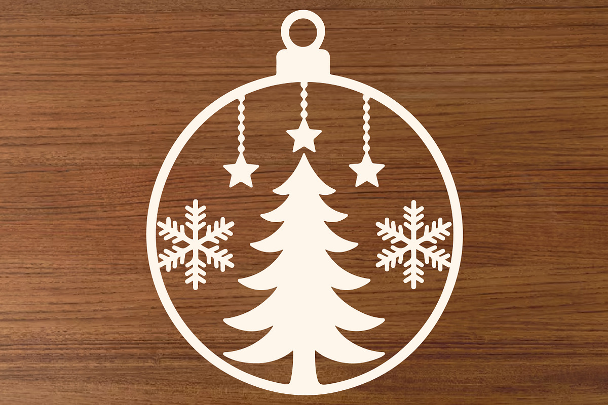 Christmas Tree Snowflake Ornament, a Seasonal Illustration by Craft Nest (Photo 2 of 3)