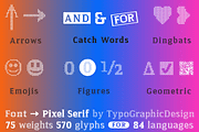FONT Pixel Serif FLEXIBLE System Typ, a Serif Font by Typo Graphic Design (Thumbnail 7 of 7)
