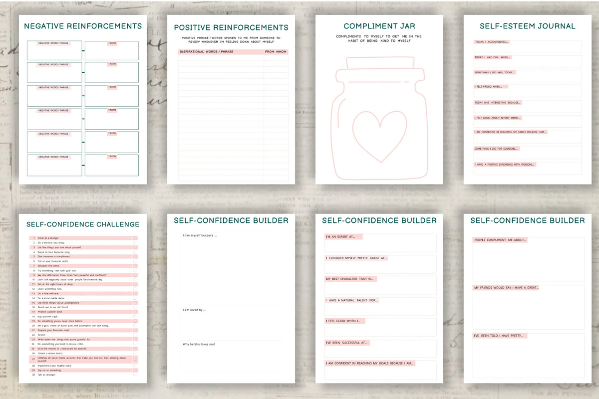 Printable Self Confidence Planner, a Stationery Template by Design House (Photo 4 of 9)