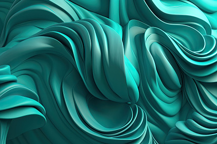 Teal 3D backdrop with seamless loops, organic patterns, dreamlike abstraction r, a Wallpaper Photo by José Manuel Gelpi