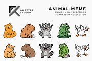 Funny Animal Meme Reactions, an Animal Illustration by Akatype Studio (Thumbnail 1 of 3)