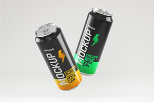 Metal Soda Can Mockup Set