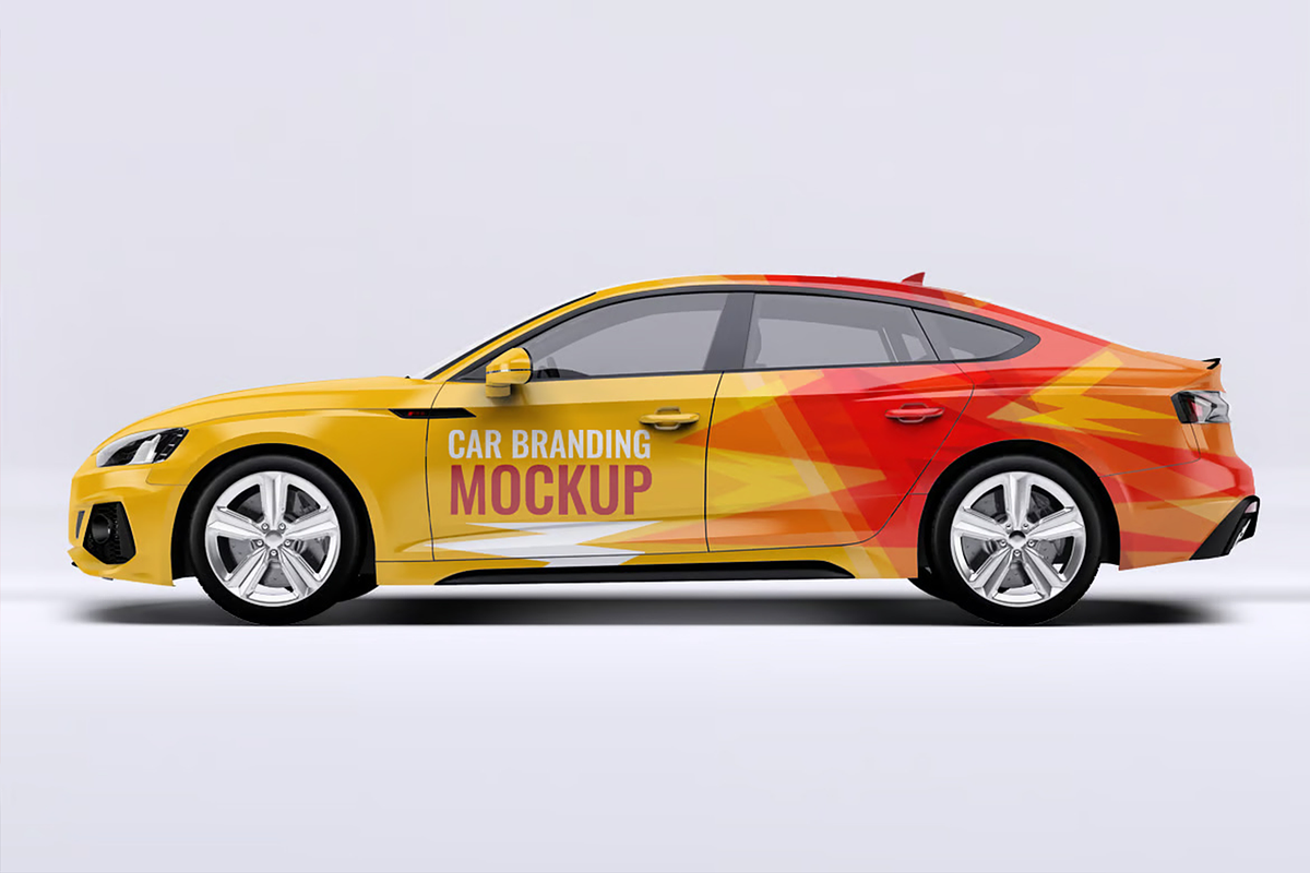 Audi RS5 Sportcar Mockup, an Advertising Mockup by Hubzway (Photo 1 of 4)