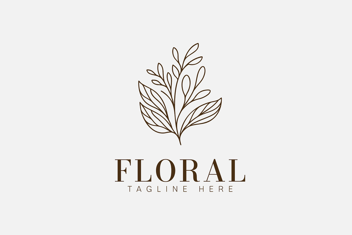 Floral Leaf Logo Minimalist Beauty, a Branding & Logo Template by Signatoro (Photo 3 of 3)
