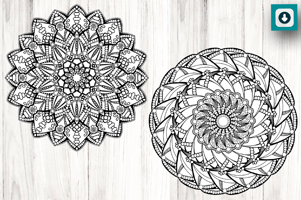 Round Hand drawn Mandalas Meditation, a Graphic by Vibrant Design Shop (Photo 6 of 6)