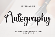 Autography | Script Font, a Handwritten Font by Scratchones (Thumbnail 1 of 8)