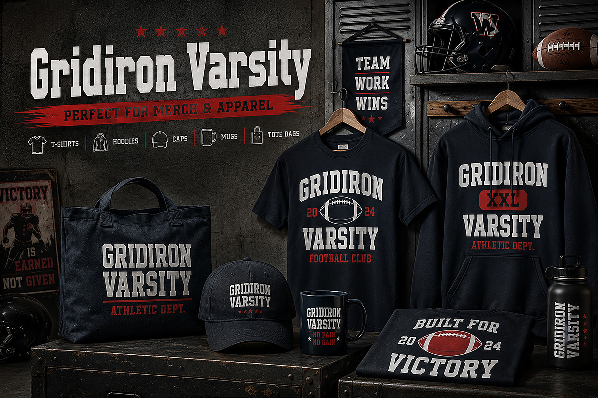 Gridiron Varsity, a Slab Serif Font by Wow Magic (Photo 4 of 5)