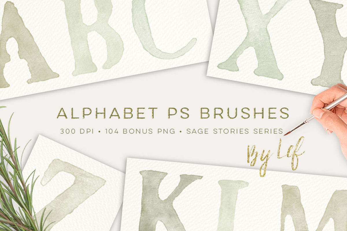 Photoshop Brushes Alphabet preview 4