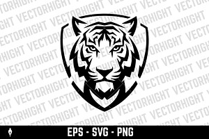 Tiger head. Tiger emblem., an Animal Illustration by Vectorhight
