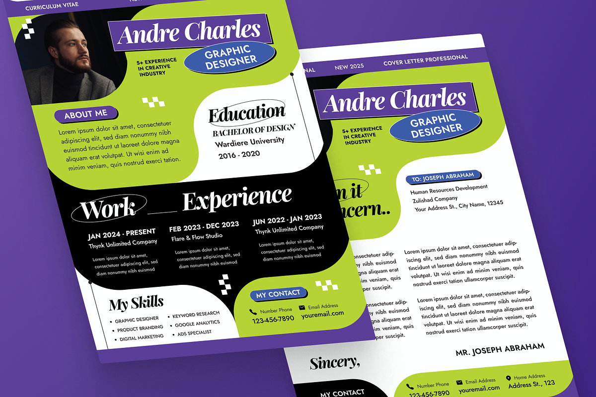 Dynamic Profile Creative CV Resume, a Resume Template by MMPixelCraft (Photo 6 of 6)