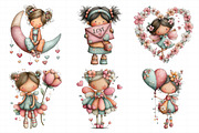 Whimsical Valentine Fairy Clipart, an Illustration by Daily.Designs (Thumbnail 4 of 6)