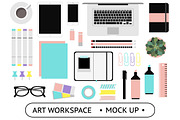 Art Workspace Mockups, an iPhone Mockup by lokko studio (Thumbnail 1 of 4)