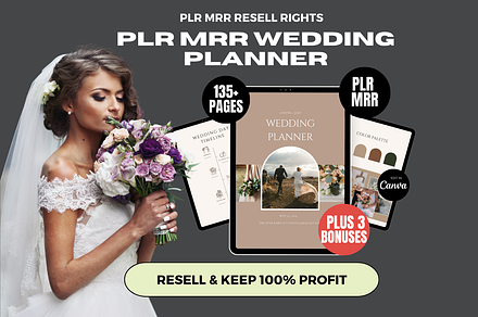 PLR MRR Digital Wedding Planner Sell, a Magazine Template by The Thrive Society