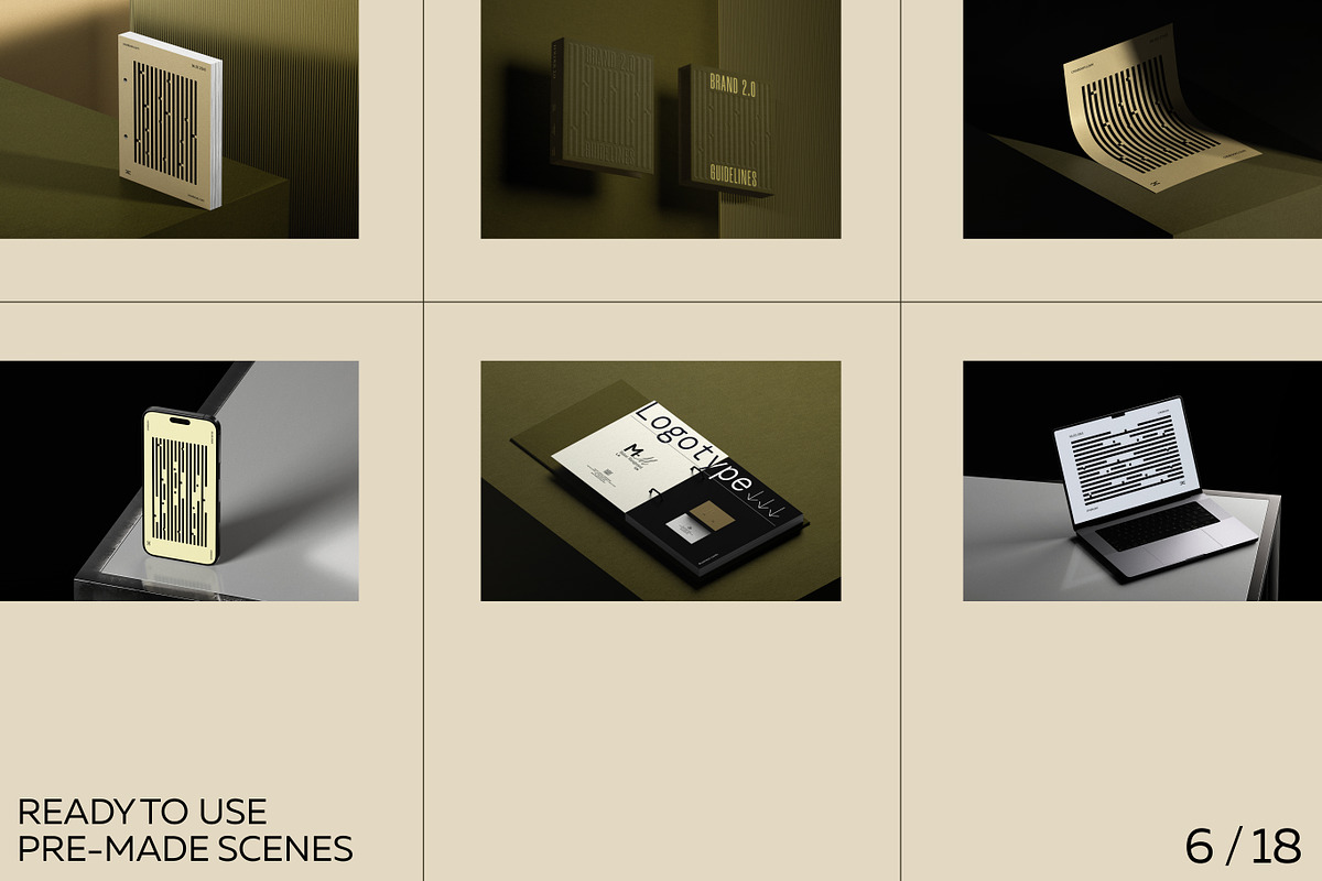 Corporate branding mockups, a Product Mockup by Creatoom (Photo 3 of 10)