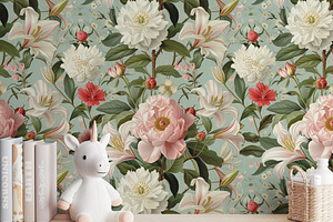 Gorgeous Peonies Floral Pattern