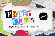 Collage Brushes - Procreate, a Brush Add-On by Wicked Creative (Thumbnail 2 of 13)