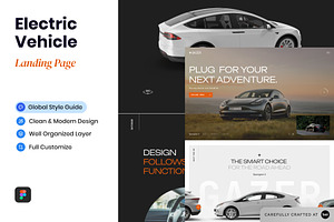 Electric Vehicle Landing Page, a Landing Page Template by SLAB! Design