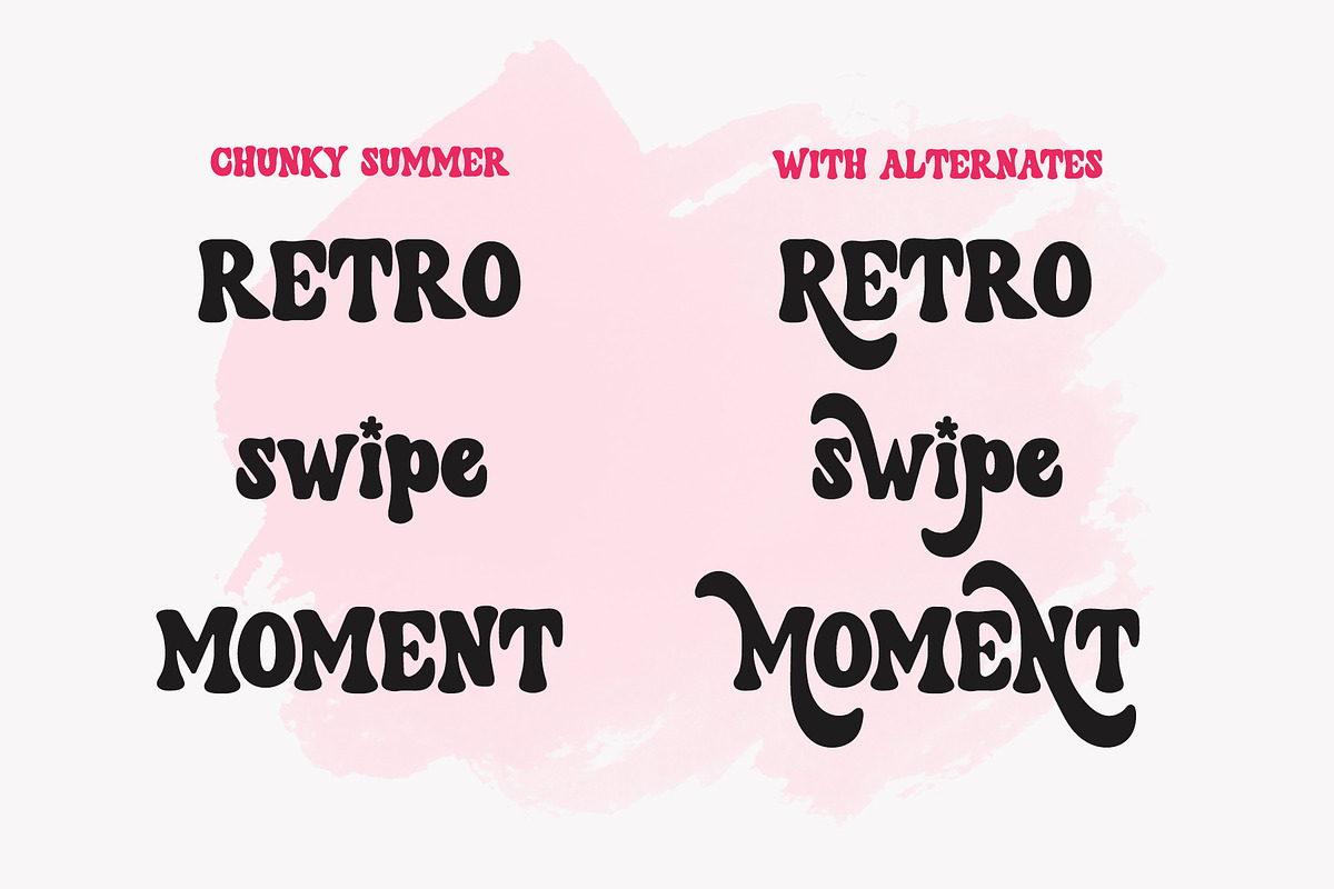Chunky Summer - Groovy Retro Font, a Handwritten Font by Airotype (Photo 9 of 12)