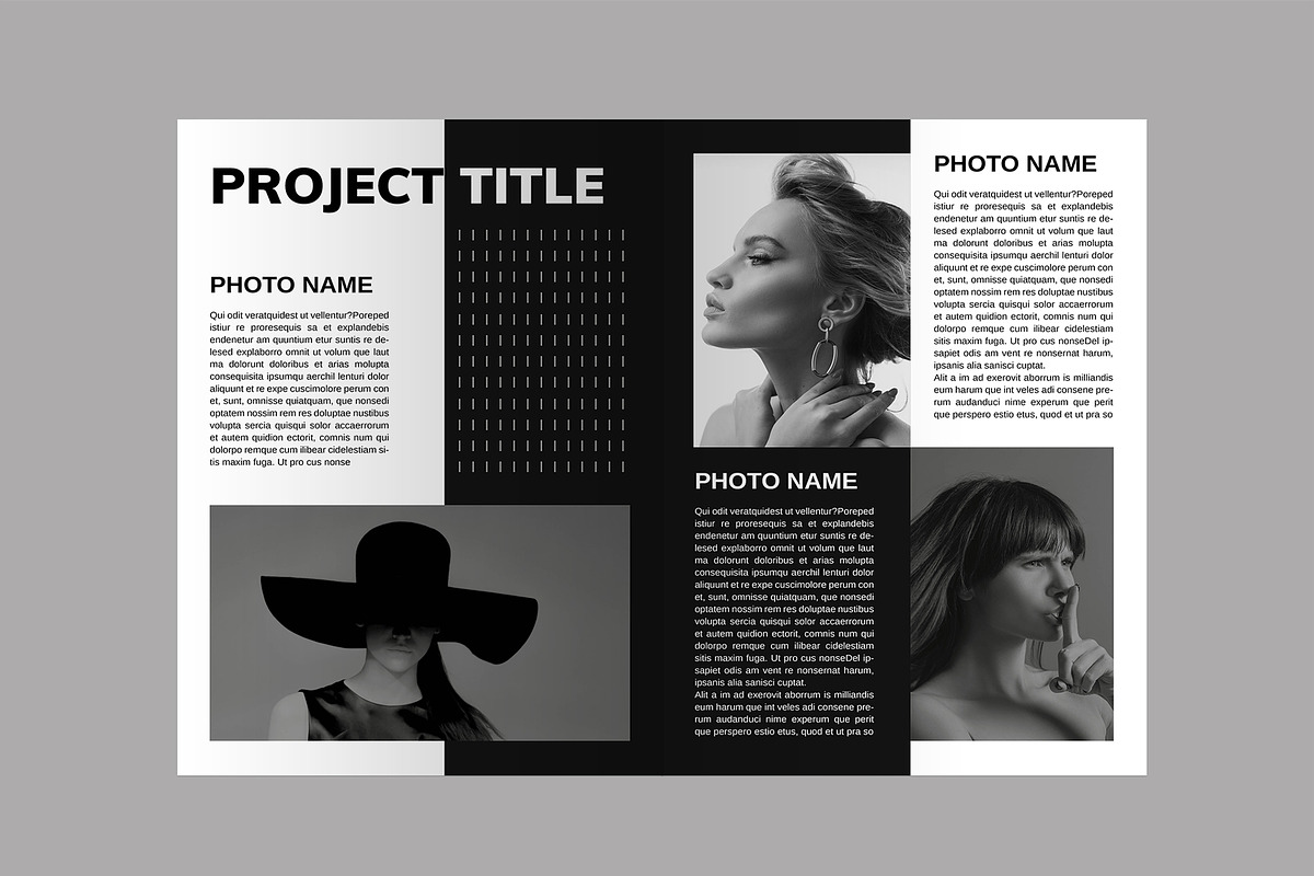 Portfolio Black & White Template, a Marketing Template by Slide_Genius1 (Photo 4 of 5)