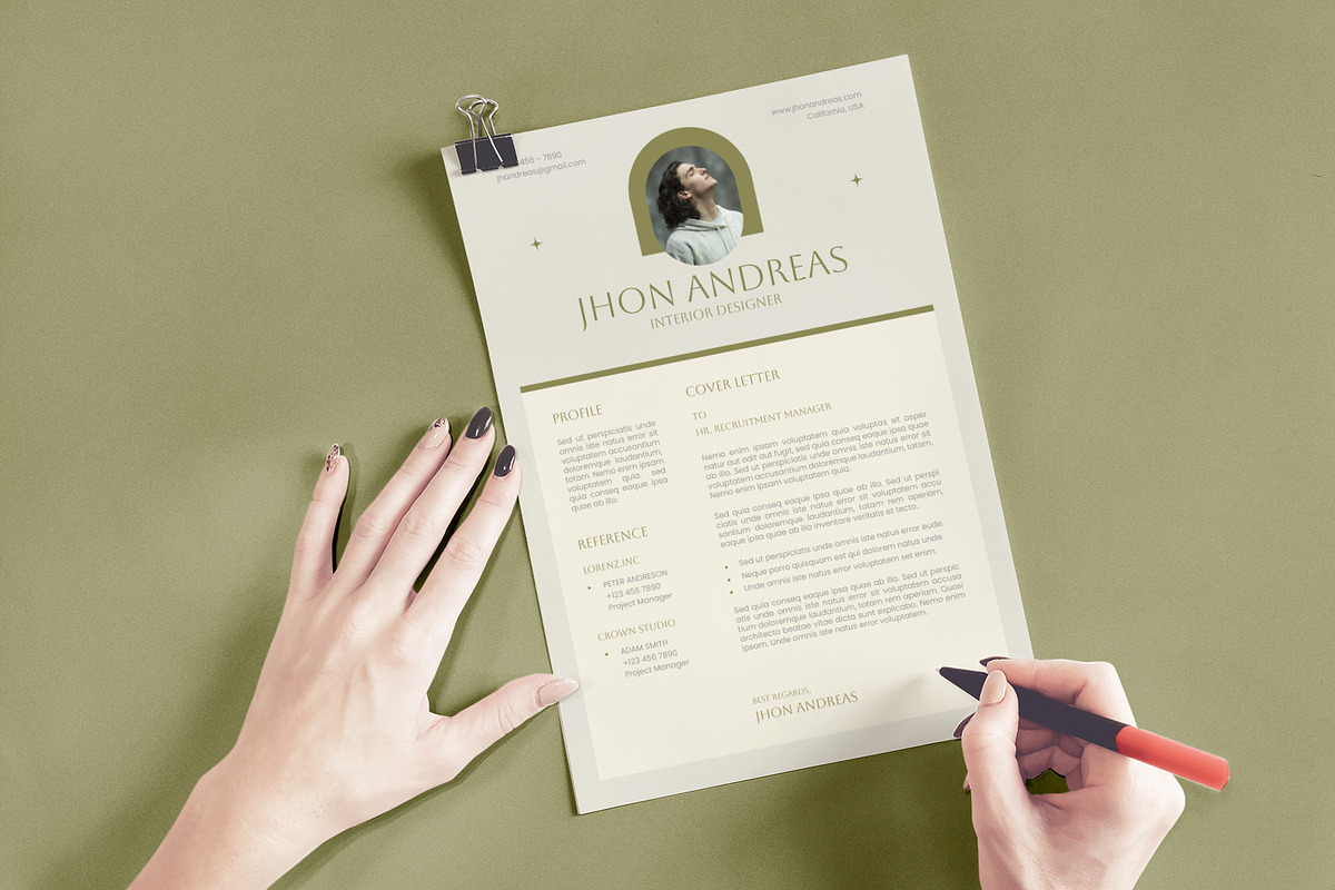 Boho CV Resume, a Resume Template by Neermana (Photo 4 of 5)