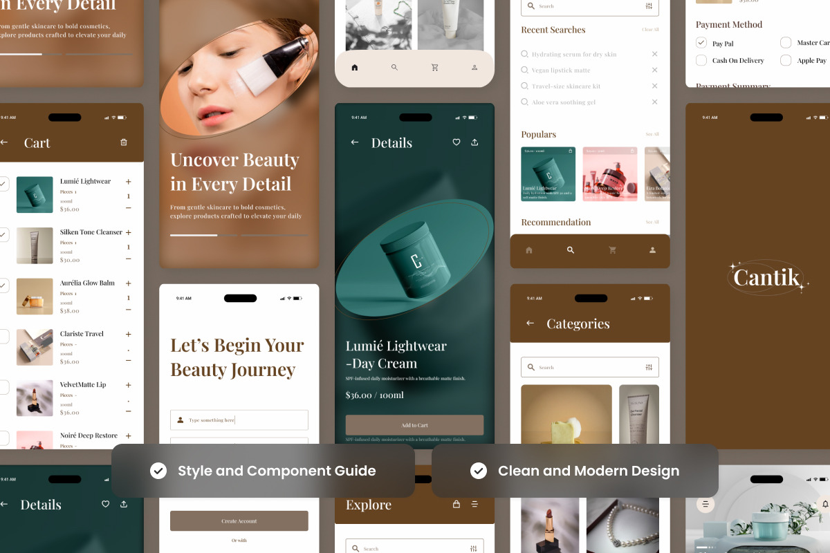 Cantik – Beauty E-commerce App UI, an App Template by twinstd (Photo 3 of 5)