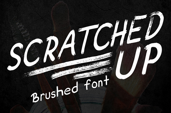Scratched Up Handwritten Brush Font preview 4