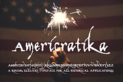 Americratika, a Script Font by Fonthead Design (Thumbnail 1 of 2)