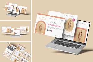 Laptop Screen Website Mockup