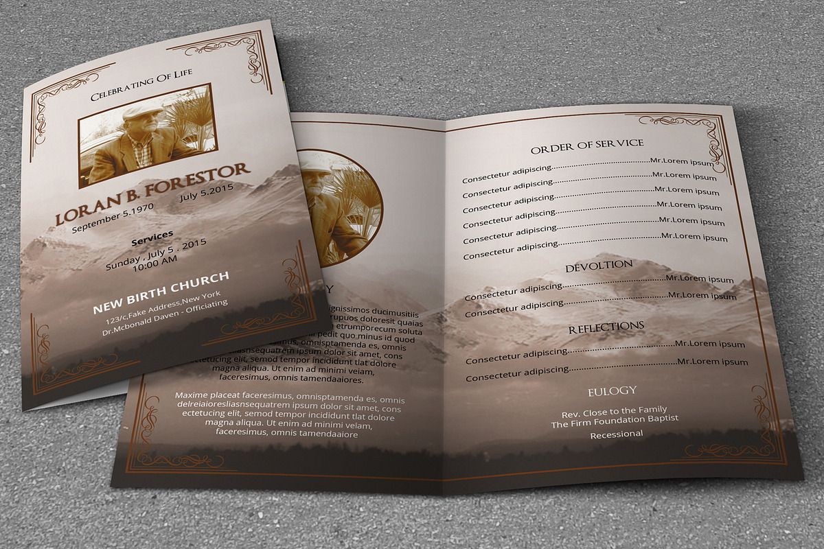 Printable Funeral Template-V287, a Brochure Template by Template Shop (Photo 2 of 4)