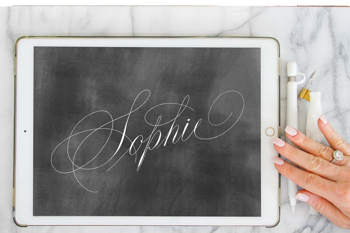 Procreate Calligraphy Brush Sophie preview 3