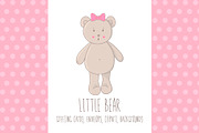 Cute teddy bear, an Illustration by BerryCaty (Thumbnail 1 of 9)