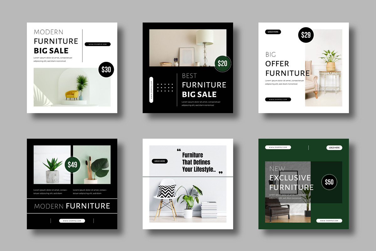 Modern Furniture Sale Social Media, a Social Media Template by MightyDesign (Photo 2 of 8)
