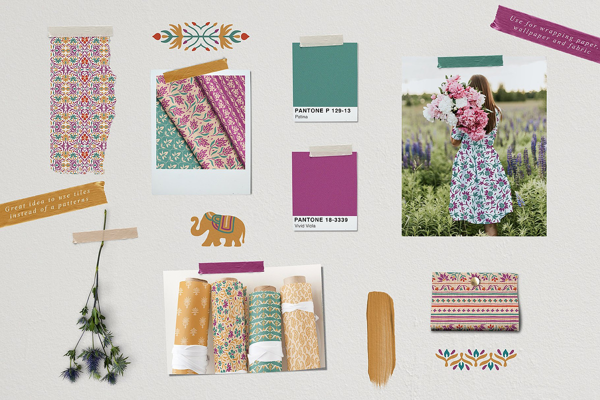 Indian Brand Collection, a Pattern Graphic by Julia Dreams (Photo 3 of 11)