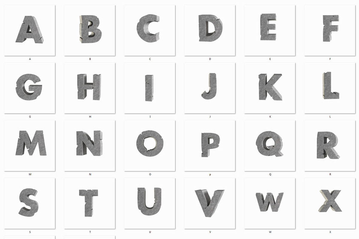 Stone - 3D Lettering + Font preview 4