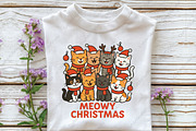 Meowy Christmas PNG Cat Sublimation, an Illustration by CraftArtStudio (Thumbnail 3 of 4)