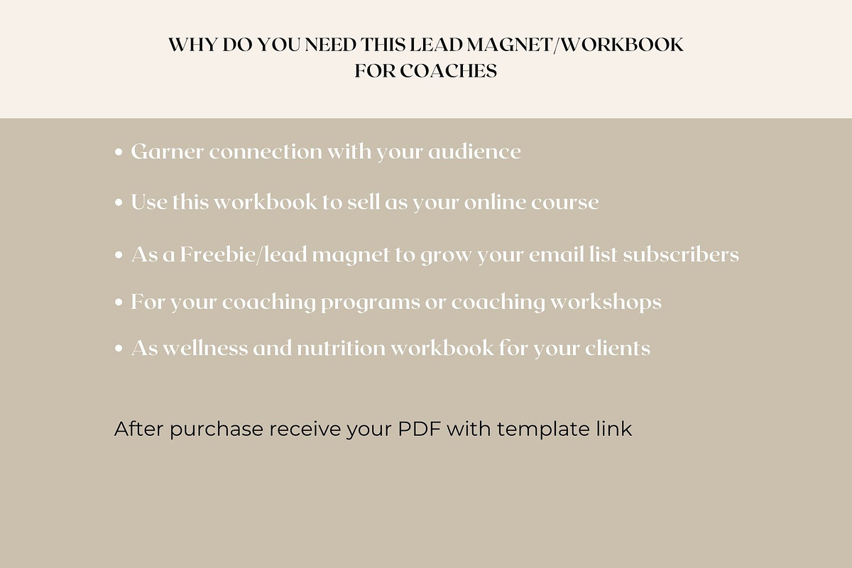 Lead Magnet Template Canva Coach
