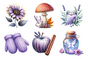 Lavender Autumn Clipart, an Illustration by Daily.Designs (Thumbnail 2 of 5)