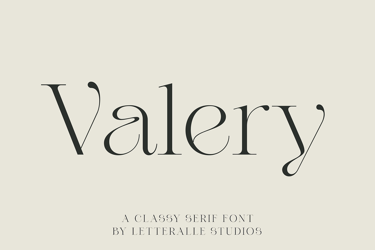 Valery Display Serif Font, a Serif Font by Letteralle Studios (Photo 1 of 10)