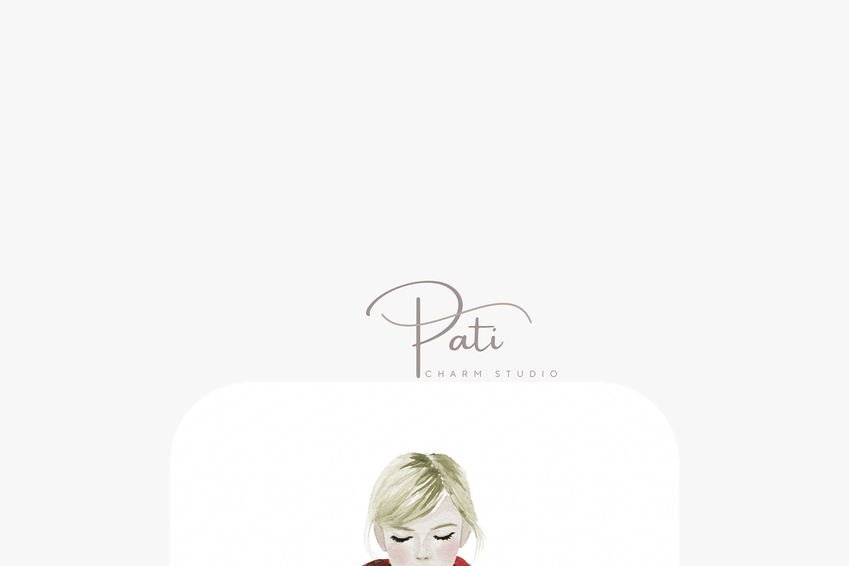Christmas Woman Clipart Set, a Decorative Illustration by Pati Charm Studio (Photo 6 of 8)