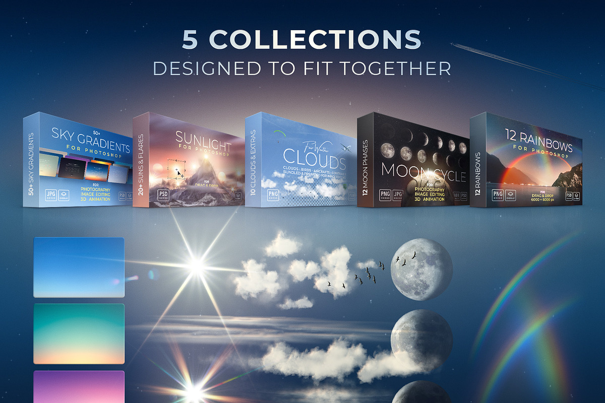 Sky Builder for Photoshop, an Object Graphic by FEINGOLD (Photo 2 of 15)