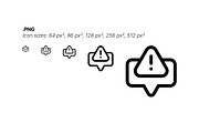 50 Alerts and Warnings Icons, an Outline Icon by Side Project (Thumbnail 5 of 8)