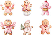 Kawaii Pink Gingerbread Man Sublimat, an Illustration by CraftArtStudio (Thumbnail 3 of 6)