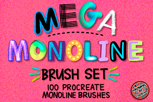 Mega Monoline Procreate Brush Set