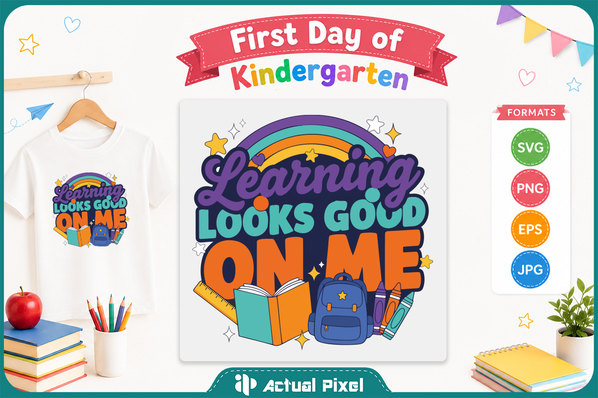 First Day of Kindergarten Bundle, an Education Illustration by Actual Pixel (Photo 10 of 14)