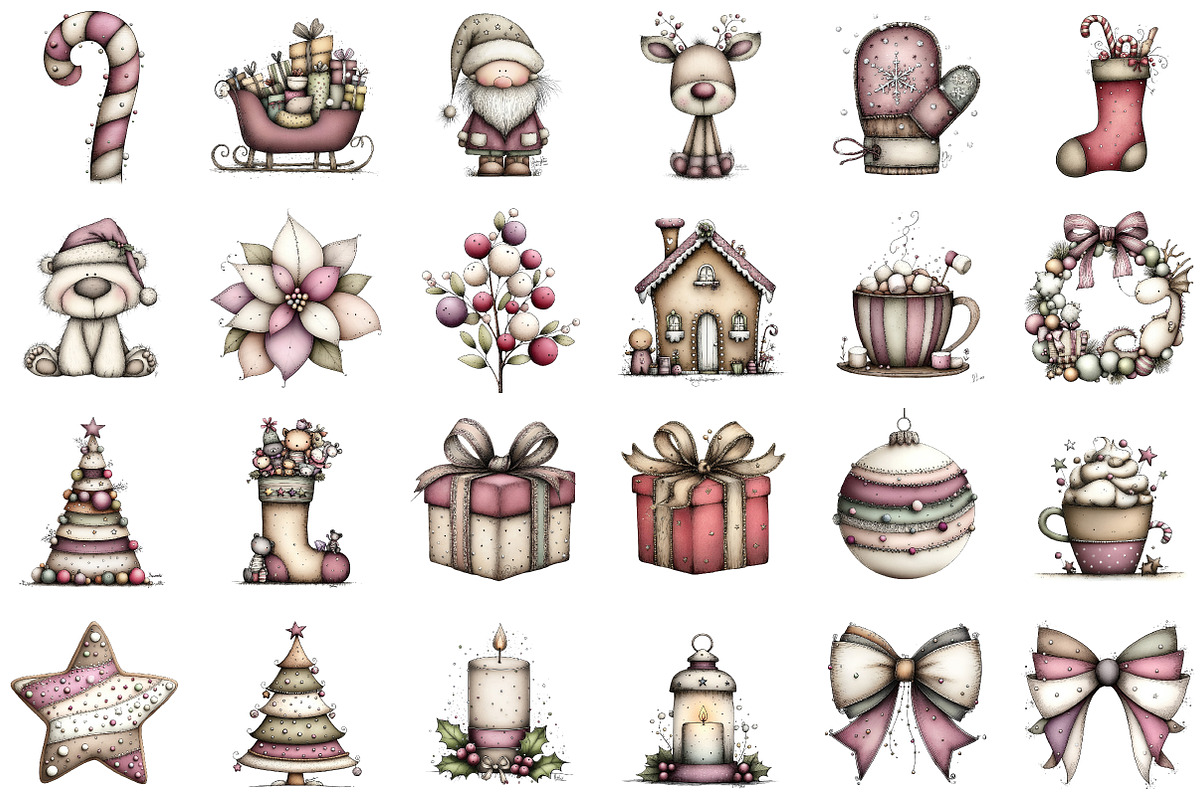 Watercolor Christmas Clipart, an Illustration by Sublimation Artist (Photo 2 of 6)